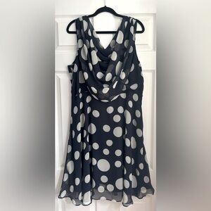 ModCloth Polka Dot A-Line Dress, Size 1X - EUC